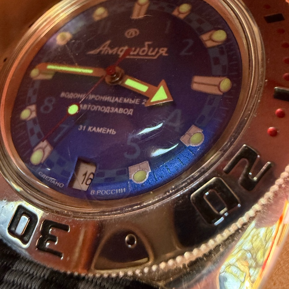 Blue and Silver Russian diver